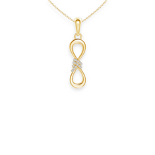 14K Solid Gold Bowtie Diamond Necklace - Triple C Diamond's