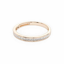14K Solid Gold Channel Setting Half Ring Band - Triple C Diamond's
