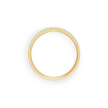 14K Solid Gold Cross Line Diamond Ring - Triple C Diamond's