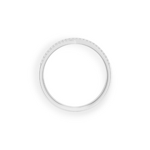 14K Solid Gold Cross Line Diamond Ring - Triple C Diamond's