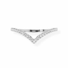 14K Solid Gold Diamond V Shape Engagement Ring - Triple C Diamond's