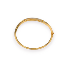 14K Solid Gold Everyday Wearing Diamond Bangle - Triple C Diamond's