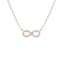 14K Solid Gold Infinity Diamond Necklace - Triple C Diamond's