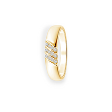 14K Solid Gold Men's Diamond Wedding Ring Band - Triple C Diamond's