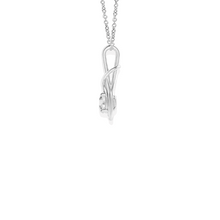 14K Solid Gold Petite Love knot Solitaire Diamond Pendant - Triple C Diamond's
