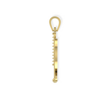 14K Solid Gold Religious Khanda Diamond Pendant - Triple C Diamond's