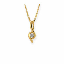 14K Solid Gold Round Solitaire Diamond Necklace - Triple C Diamond's