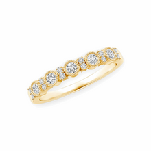 14K Solid Gold Round Stud Diamond Ring Band - Triple C Diamond's