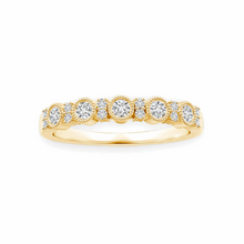 14K Solid Gold Round Stud Diamond Ring Band - Triple C Diamond's
