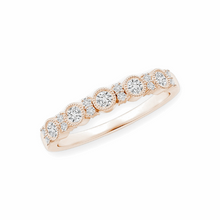 14K Solid Gold Round Stud Diamond Ring Band - Triple C Diamond's