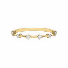 14K Solid Gold Stacking Diamond Ring Band - Triple C Diamond's