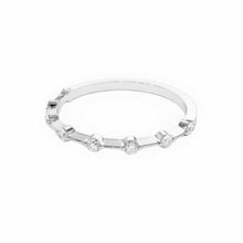 14K Solid Gold Stacking Diamond Ring Band - Triple C Diamond's