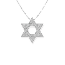 14K Solid Gold Star Of David Diamond Necklace - Triple C Diamond's