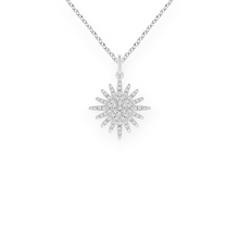 14K Solid Gold The Glory of Sun Diamond Necklace - Triple C Diamond's