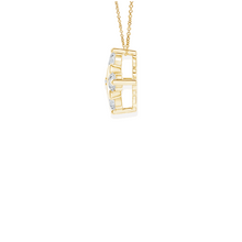 14K Solid Gold four Floral Diamond Necklace - Triple C Diamond's