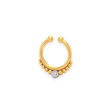 18K Solid Gold Bezel Setting Single Diamond Septum - Triple C Diamond's