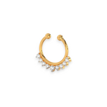 18K Solid Gold Classic Diamond Septum For Women - Triple C Diamond's