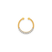 18K Solid Gold Diamond Septum Nose Ring - Triple C Diamond's