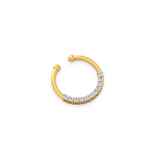 18K Solid Gold Diamond Septum Nose Ring - Triple C Diamond's