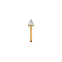 18K Solid Gold Single Diamond Click on Nose Pin - Triple C Diamond's