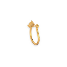 18K Solid Gold Single Diamond Click on Nose Pin - Triple C Diamond's
