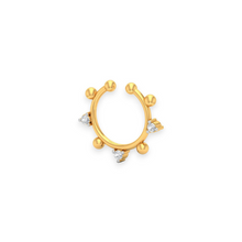 18K Solid Gold Unique Diamond Septum - Triple C Diamond's