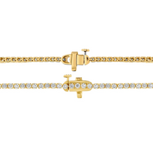 2.00 MM 14K Solid Gold Diamond Tennis Necklace 5.25 Ctw - 6.75 Ctw