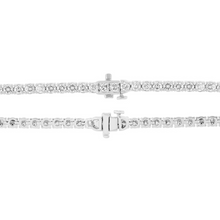 3.00 MM 14K Solid Gold Prong Setting Tennis Necklace 14.00 Ctw - 18.00 Ctw