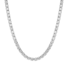 3.80 MM 14K Solid Gold 4 Prong Tennis Necklace 20.00 Ctw - 25.00 Ctw