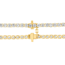3.80 MM 14K Solid Gold 4 Prong Tennis Necklace 20.00 Ctw - 25.00 Ctw