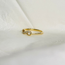 Infinity 14K Solid Gold Diamond Wedding Ring Band