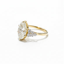 Oval Cut Cathedral Setting 14K Solid Gold Engagement Diamond Ring 2 to 4 Carat