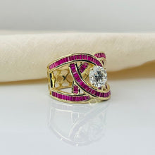 Custom Made 14K Solid Gold Engagement Ring With Classic Ruby collection