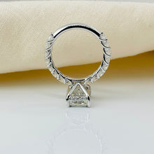 3 to 5 Carat Radiant Cut Curved style Side Band 14K Solid Gold Engagement Ring