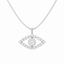 Diamond Evil Eye Necklace in 14K Solid Gold – Everyday Protection Pendant