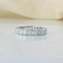 Customised 2 CT. Emerald Cut Diamond 14K Solid Gold Eternity Wedding Band
