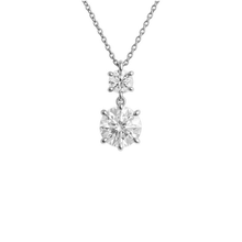 14K Solid Gold 2 Diamond Fancy Stunning Pendant For Women