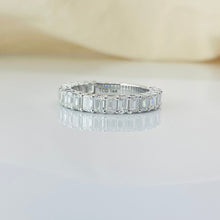Customised 2 CT. Emerald Cut Diamond 14K Solid Gold Eternity Wedding Band