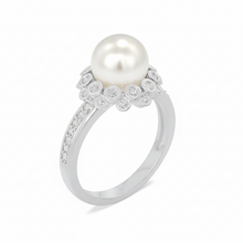 10 mm White South Sea Pearl 14K Solid Gold Stunning Pearl Ring