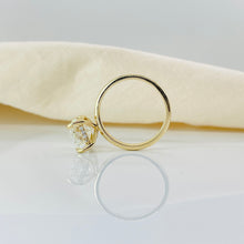 Elegant Radiant Cut Hidden Halo 14K Solid Gold Engagement Ring 2 to 4 Carat
