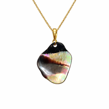 Natural Baroque Freeform Mobe Pearl Pendant Necklace 14K Solid Gold Statement Jewelry