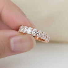 Customized 1.00 CT. Oval Cut Diamond 14K Solid Gold 3/4 Eternity Wedding Band