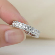 Customised 2 CT. Emerald Cut Diamond 14K Solid Gold Eternity Wedding Band