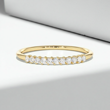 14K Solid Gold 11 Diamond Fashion Everyday Wearing Ring Band