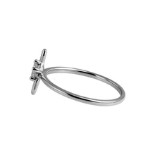 14K Solid Gold Flower Design Fashion Diamond Ring