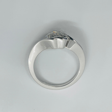 Heart Shape Solitaire Diamond Bypass Setting 14K Solid Gold Ring