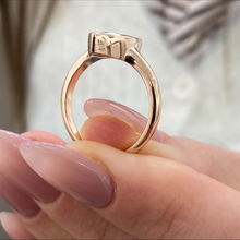 Marquise Cut Diamond Bezel Setting 14K Solid Gold Solitaire Engagement Ring