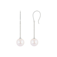 South Sea Pearl Drop Earrings 14K Solid Gold 8.00 MM
