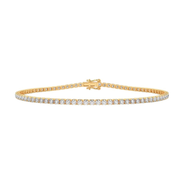 14K Solid Gold Diamond Prong Setting Tennis Bracelet 4.00 Ctw To 6.00 Ctw.
